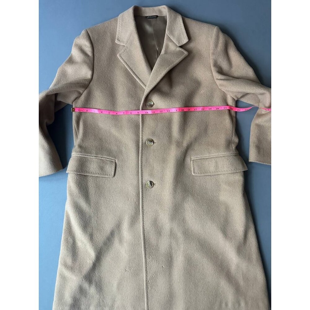 Jos. A. Bank Top Coat Wool Camel Tan Tailored Fit Made in USA executive collect - Picture 6 of 16
